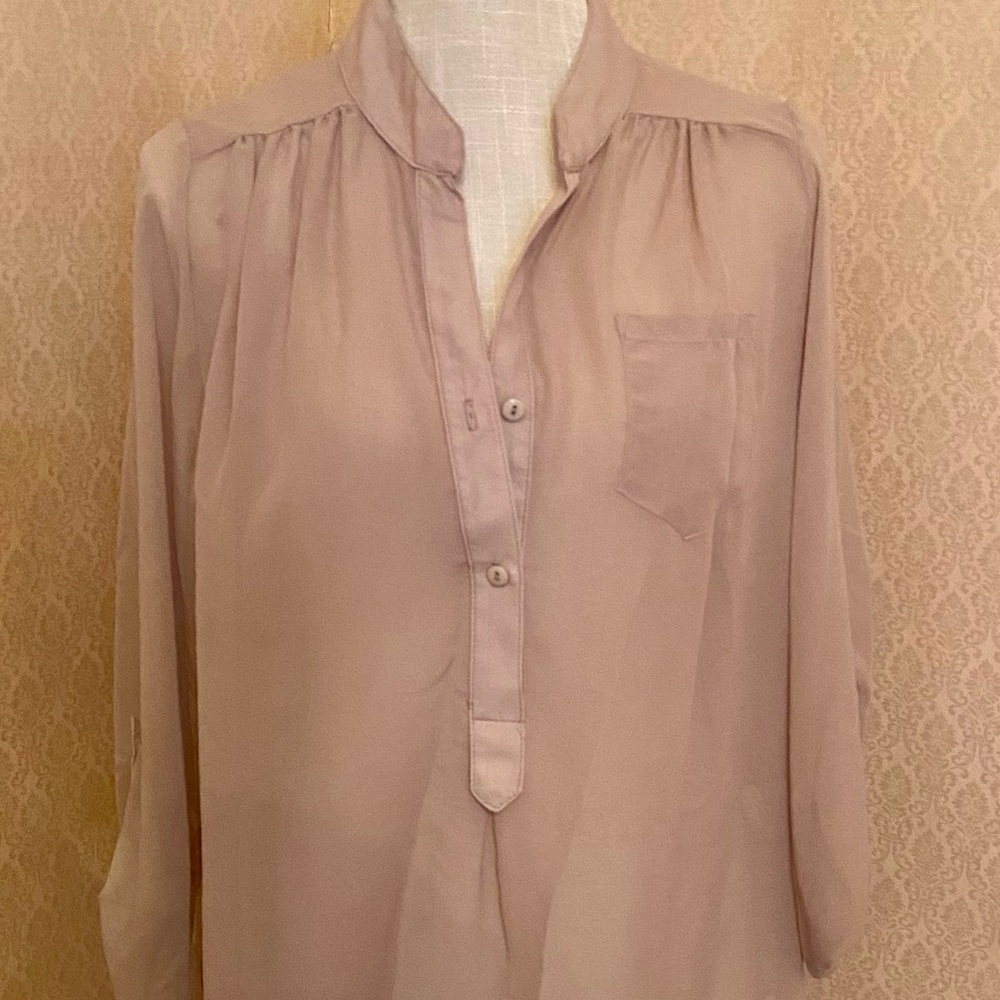 Sheer Blouse - elegant swimsuit cover or over tank w/ white jeans, etc!